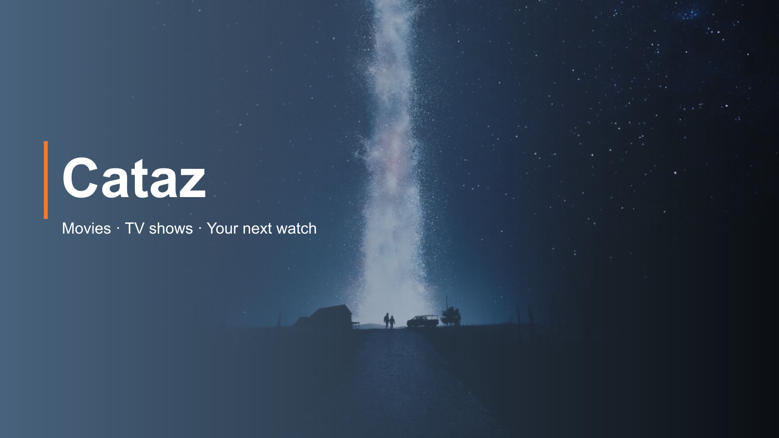 Cataz movie and TV artwork with an Interstellar backdrop